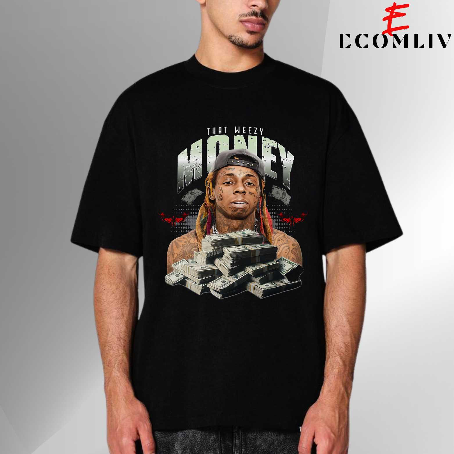 Lil Wayne Graphic T-Shirt, Hip Hop Rap Legend Tee, Young Money Music T-Shirt